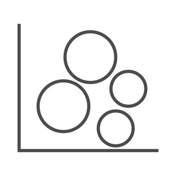 Digital composite of graph with circles Stock Illustration