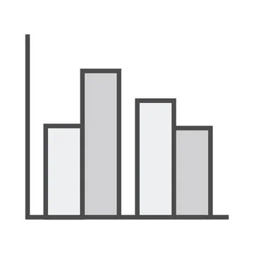 Digital composite of gray bar graph Stock Illustration