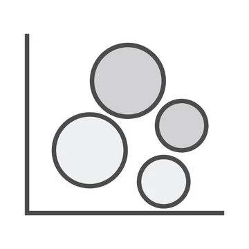 Digital composite of gray graph with circles Stock Photos