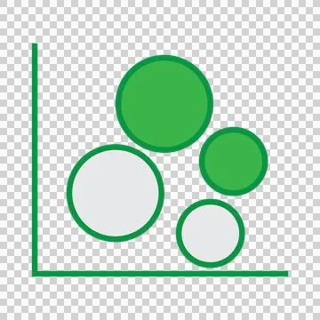 Digital composite of green graph with white circles Stock Photos