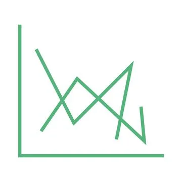 Digital composite of green line graph Stock Illustration