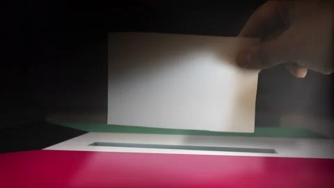 Digital Composite Hand Voting To National Flag OF Kuwait  Video stock 146200452