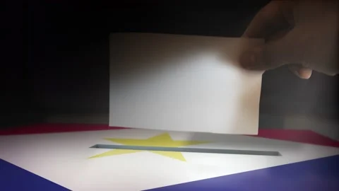 Digital Composite Hand Voting To National Flag OF Saba  Stock Footage 146203410