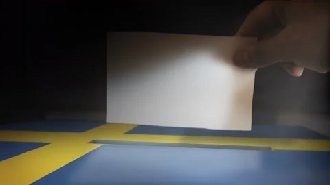Digital Composite Hand Voting To National Flag OF Sweden  Stock-Footage 146207592