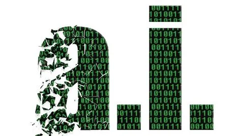   Digital composite. a.i. (artificial intelligence) in impact font, small ... Stock Photos