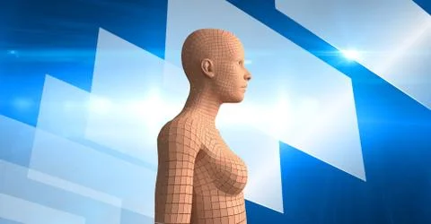 Digital composite image of 3d human Stock Illustration