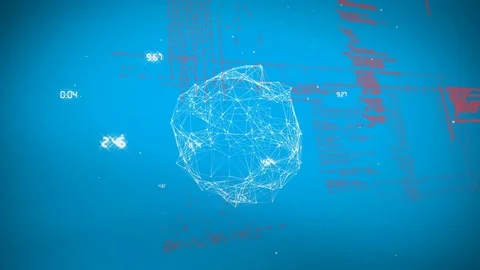 Digital composite of an irregular shaped sphere Stock Footage 106232039