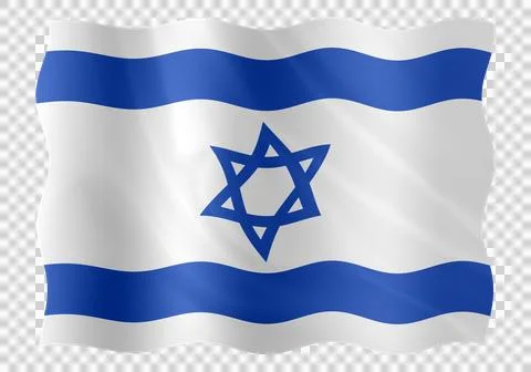 Digital composite. ..Israeli flag with a material overlay...Israel, national, Stock Illustration