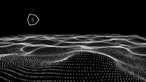 Digital composite of loading binary waves Stock Footage 107400967