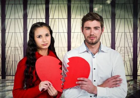 Digital composite of loving couple Foto stock