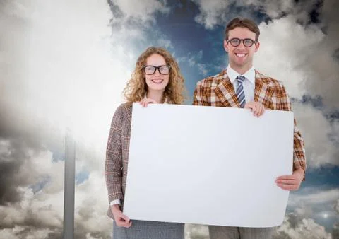 Digital composite of loving couple Stock Photos