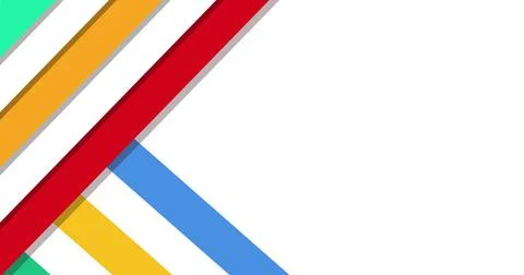 Digital composite of multi colored striped pattern by copy space on white Illustrazione stock