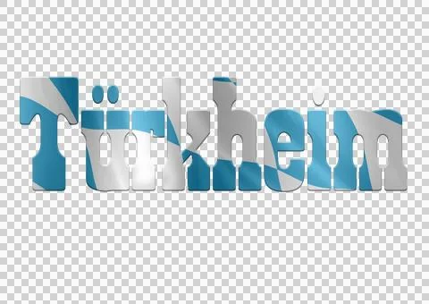Digital composite. ..Name of the town of Trkheim with an overlay of the blue  Stock Illustration