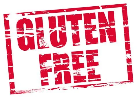 Digital composite Red Rubber stamp effect - Gluten free....Red, stamp, rubber Stock Illustration