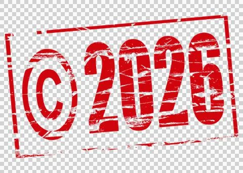 Digital composite. ..Red rubber stamp effect -  copyright, intellectual prope Stock Illustration
