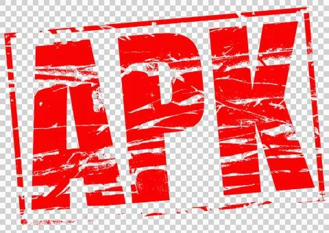 Digital composite. ..Red rubber stamp effect APK. The APK (algemene periodiek Stock Illustration