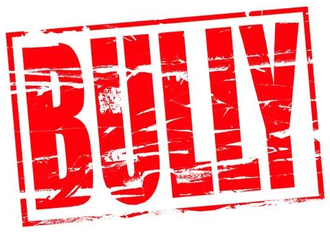 Digital Composite ..Red rubber stamp effect - Bully. ..Whilst bullying is mai Stock Illustration