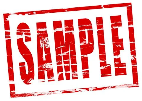 Digital composite - red stamp effect - Sample - Sample is an acronym used for Stock Illustration