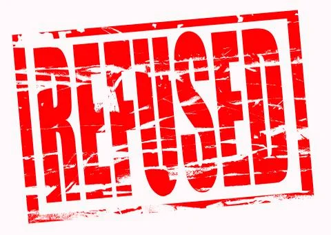 Digital composite Rubber stamp. Refused Stock Illustration