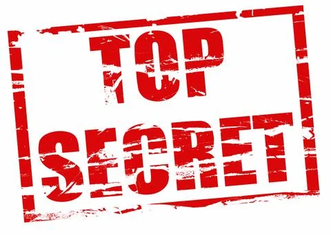 Digital composite Rubber stamp. Top Secret.Red, stamp, rubber, effect, rot, r Stock Illustration