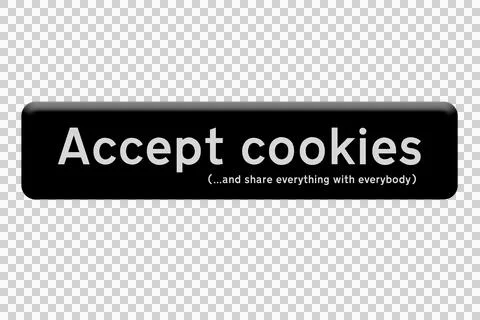 Digital composite. ..Screen icon for use on internet Accept cookies (and shar Illustrazione stock