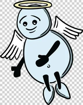 Digital composite of smiling angel Stock Photos