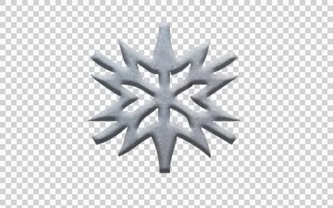 Digital composite. ..Snowflake shape with an overlay of snow. ..winter, patte Stock Illustration