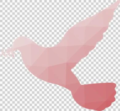 Digital composite of translucent glass in dove shape Stock Photos