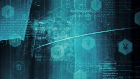 Digital composite video of digital interface against cityscape Stock Footage 168053627