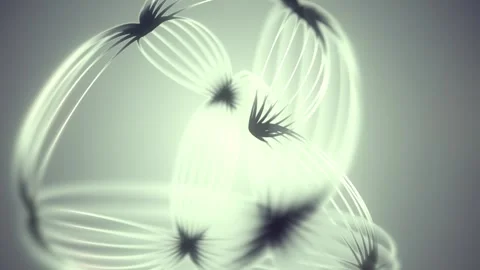 Digital composition of a moving geometric figure. 3d rendering loop animation 4K Stock Footage 288811630