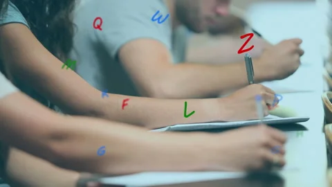 Digital composition of multiple alphabet... | Stock Video | Pond5