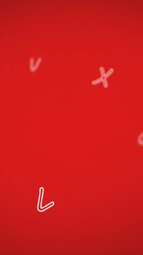 Digital composition of multiple english language alphabets floating against red Stock Footage 343610382