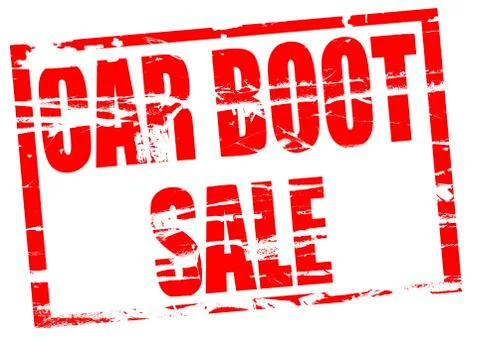 Digital composition - Rubber stamp effect Car Boot sale Stock Illustration