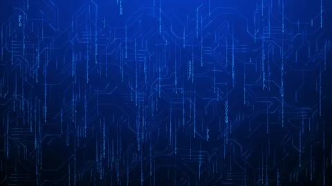 Digital Computer AI chip CPU Futuristic motherboard Data moving on Circuit Board Stock Footage 294943485