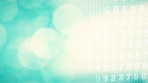 Digital computer algorithm, abstract motion random numbers Stock Footage 83578993