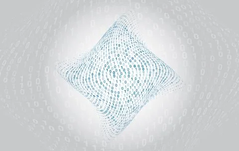 Digital computer code. Data transfer vector concept. Stockillustratie