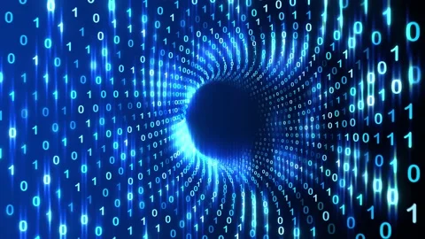 Digital computer cyberspace motion background Stock Footage 232298314