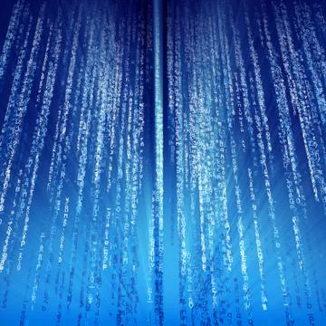 Digital Computer Data Streams Ilustração Stock