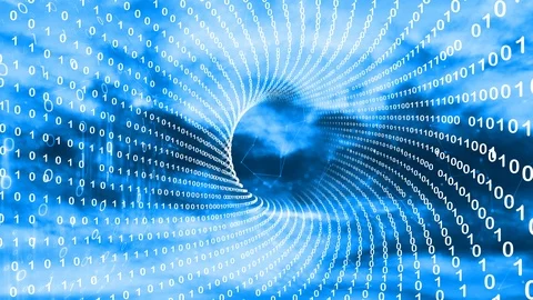 Digital computer data tunnel background Vídeo Stock 103635071