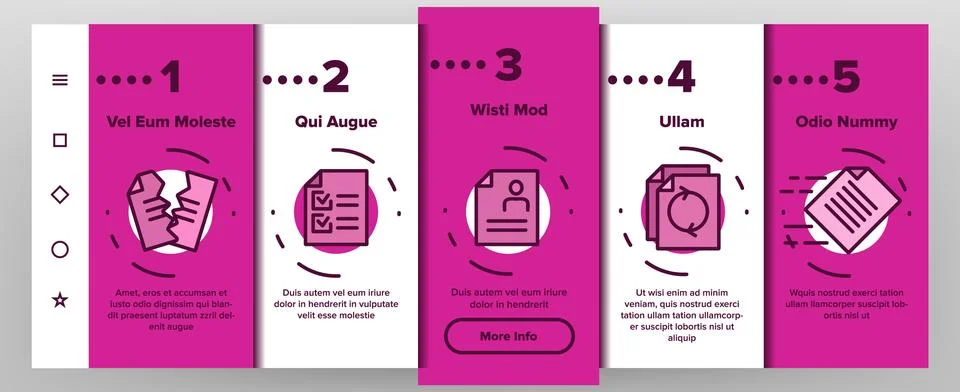Digital, Computer Documents, File Onboarding Illustrazione stock