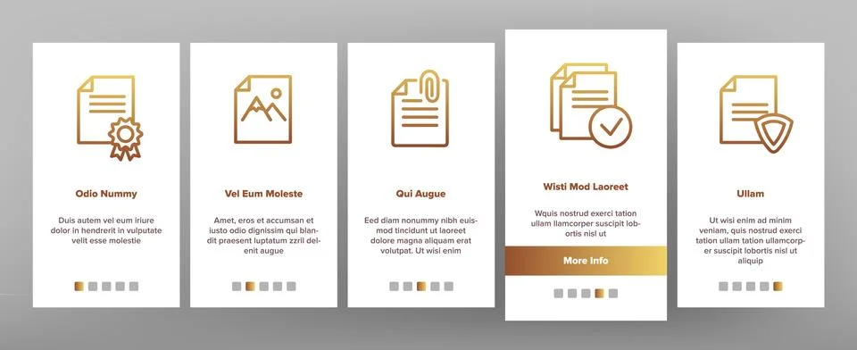 Digital, Computer Documents, File Onboarding Illustrazione stock