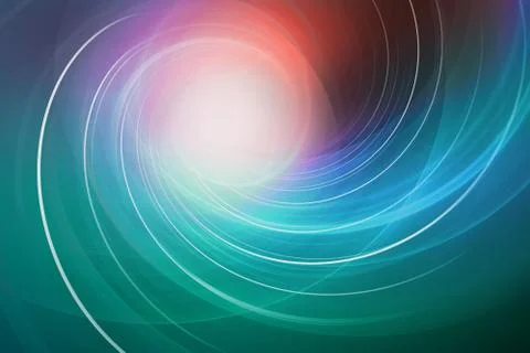 Digital computer generated abstract background with curves and sun flare Stock Illustration