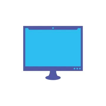 Digital computer icon flat design Stock Illustration