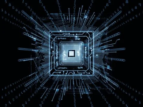 Digital Computer 스톡 일러스트