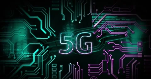 A digital computer interface, data processing and chain links on a green glowing Stock Footage 328709696