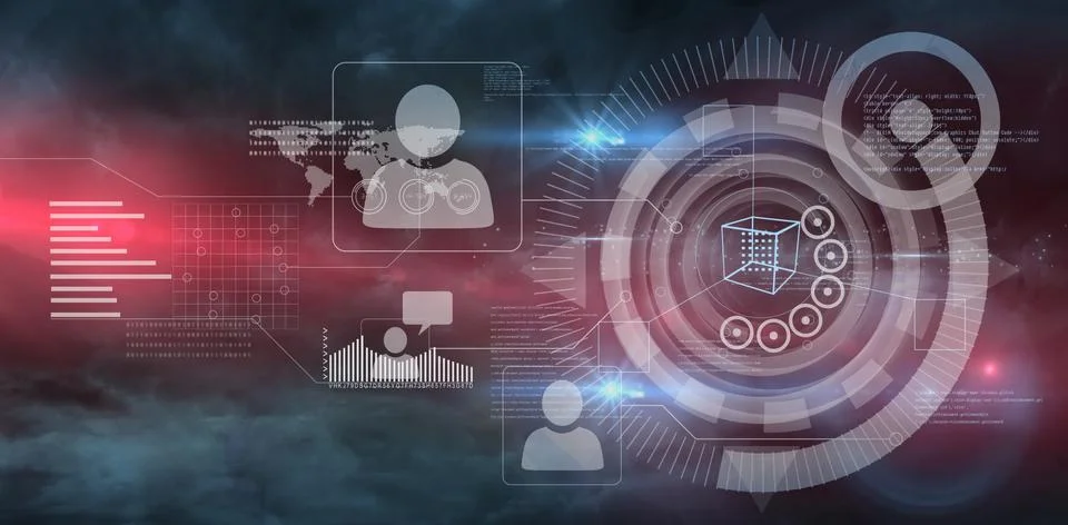 A digital computer interface Illustrazione stock