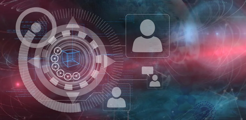 A digital computer interface Illustrazione stock