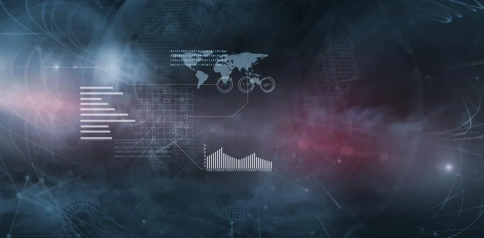A digital computer interface Illustrazione stock