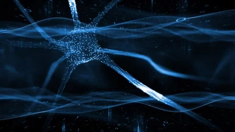 Digital computer network with brain nerve cell animation 스톡 동영상 334815174