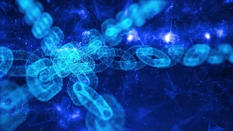 Digital computer network chain connection background Stock Footage 147148466